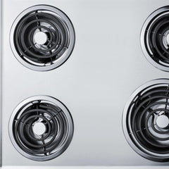 Summit 30" Wide 230V 4-Burner Coil Cooktop with 4 Elements, Hot Surface Indicator, UL Safety Listed, UL Listed - ZEL05 - The Home Selection