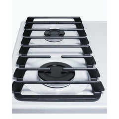 Summit 30" Wide 4-Burner Gas Cooktop with 4 Sealed Burners, Cast Iron Grates, Porcelainized Cooking Surface in White - WTL053S - The Home Selection