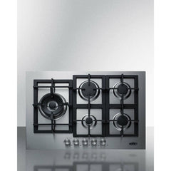 Summit 30" Wide 5-Burner Gas Cooktop in Stainless Steel - GCJ5SS - The Home Selection