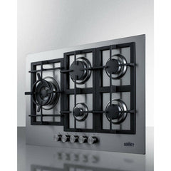 Summit 30" Wide 5-Burner Propane Gas Cooktop in Stainless Steel - GCJ5SSLP - The Home Selection