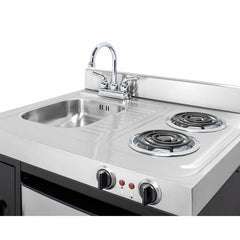 Summit 30" Wide All-In-One Kitchenette, Apartment Friendly 3.2 Cubic Feet cu. ft. Mini - C30ELBK - The Home Selection