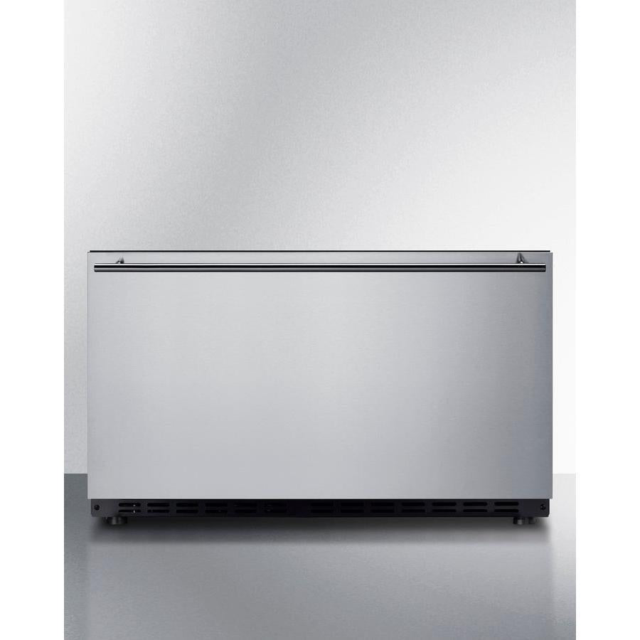 Summit 30" Wide Built-In Outdoor Drawer Refrigerator with 2.5 cu. ft. Capacity, Frost Free Defrost, CFC Free, Outdoor Use Approved, Sabbath Mode - SDR301OS - The Home Selection