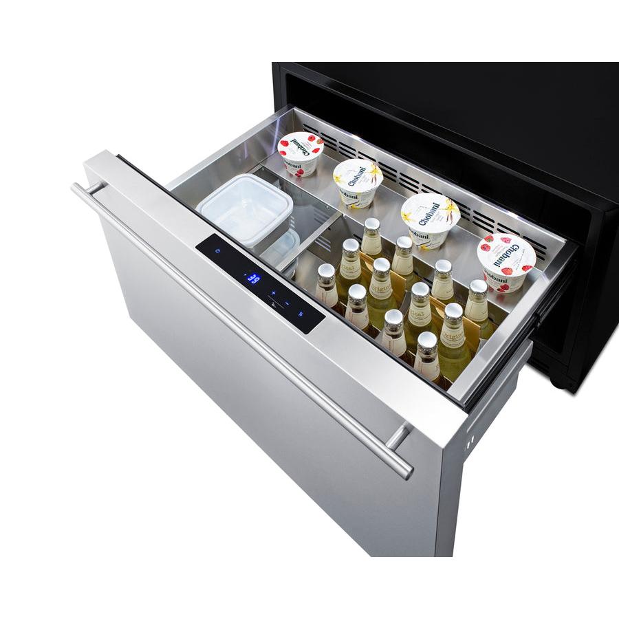 Summit 30" Wide Built-In Outdoor Drawer Refrigerator with 2.5 cu. ft. Capacity, Frost Free Defrost, CFC Free, Outdoor Use Approved, Sabbath Mode - SDR301OS - The Home Selection