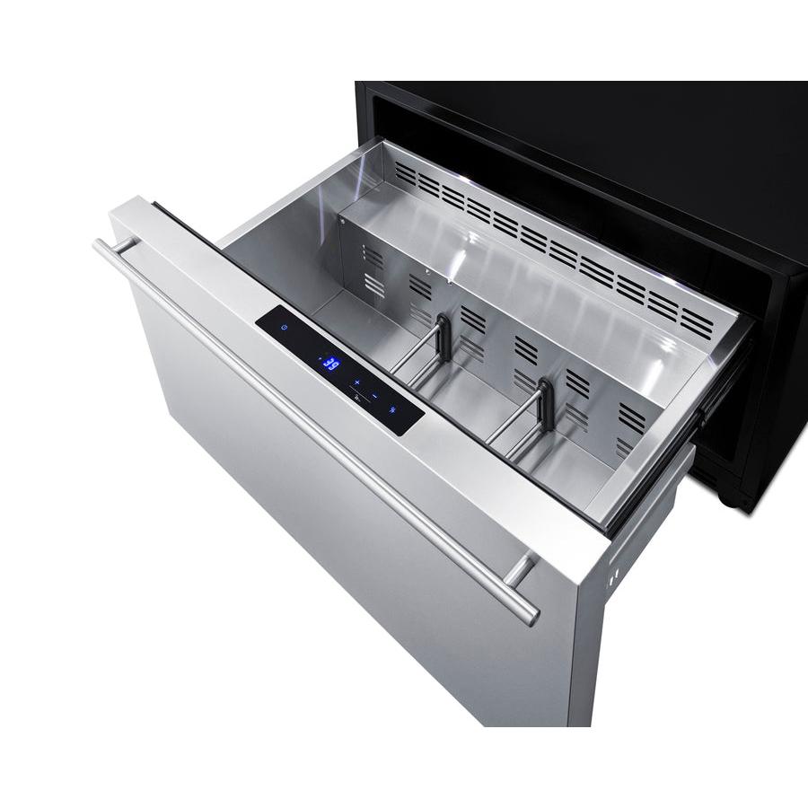 Summit 30" Wide Built-In Outdoor Drawer Refrigerator with 2.5 cu. ft. Capacity, Frost Free Defrost, CFC Free, Outdoor Use Approved, Sabbath Mode - SDR301OS - The Home Selection