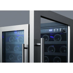 Summit 30" Wide Built-In Wine Cellar with 66 Bottle Capacity, Both Hinge, Glass Door, With Lock, 12 Extension Wine Racks, Digital Control, LED Light, Compressor Cooling, ETL Approved, CFC Free, Digital Thermostat, Automatic Defrost - SWC3066B - The Home Selection