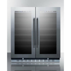 Summit 30" Wide Built-In Wine Cellar with 66 Bottle Capacity, Both Hinge, Glass Door, With Lock, 12 Extension Wine Racks, Digital Control, LED Light, Compressor Cooling, ETL Approved, CFC Free, Digital Thermostat, Automatic Defrost - SWC3066B - The Home Selection