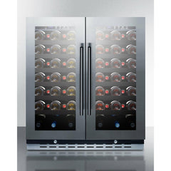 Summit 30" Wide Built-In Wine Cellar with 66 Bottle Capacity, Both Hinge, Glass Door, With Lock, 12 Extension Wine Racks, Digital Control, LED Light, Compressor Cooling, ETL Approved, CFC Free, Digital Thermostat, Automatic Defrost - SWC3066B - The Home Selection