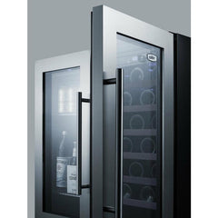 Summit 30" Wide Built-In Wine/Beverage Center with 5.8 cu. ft. Capacity Lock, 10 Shelves Including Wine Racks, Digital Thermostat - SWBV3067B - The Home Selection