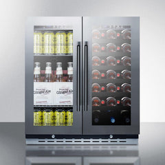 Summit 30" Wide Built-In Wine/Beverage Center with 5.8 cu. ft. Capacity Lock, 10 Shelves Including Wine Racks, Digital Thermostat - SWBV3067B - The Home Selection