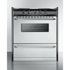 Summit 30" Wide Electric Coil Range with 4 Elements, 3.7 cu. ft. Total Oven Capacity, ADA Compliant, in Stainless Steel - TEM210BRWY - The Home Selection