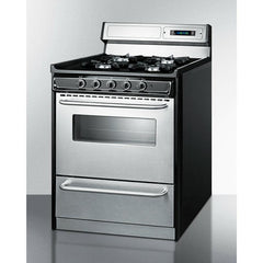 Summit 30" Wide Gas Range, Open Burners with Natural Gas, 4 Open Burners, 3.69 cu. ft. Total Oven Capacity, Viewing Window, Broiler Drawer - TNM2 - The Home Selection