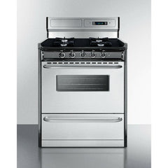 Summit 30" Wide Gas Range, Open Burners with Natural Gas, 4 Open Burners, 3.69 cu. ft. Total Oven Capacity, Viewing Window, Broiler Drawer - TNM2 - The Home Selection