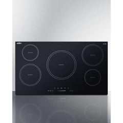 Summit 36" Wide 208-240V 5-Zone Induction Cooktop with 5 Elements, Hot Surface Indicator, ADA Compliant, Induction Technology, Child Lock, Safety Shut-Off Control - SINC5B36B - The Home Selection