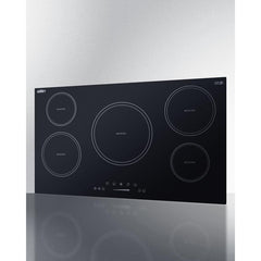 Summit 36" Wide 208-240V 5-Zone Induction Cooktop with 5 Elements, Hot Surface Indicator, ADA Compliant, Induction Technology, Child Lock, Safety Shut-Off Control - SINC5B36B - The Home Selection