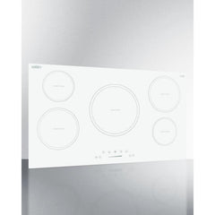 Summit 36" Wide 208-240V 5-Zone Induction Cooktop with 5 Elements, Hot Surface Indicator, ADA Compliant, Induction Technology, Child Lock, Safety Shut-Off Control - SINC5B36W - The Home Selection