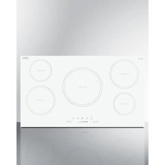 Summit 36" Wide 208-240V 5-Zone Induction Cooktop with 5 Elements, Hot Surface Indicator, ADA Compliant, Induction Technology, Child Lock, Safety Shut-Off Control - SINC5B36W - The Home Selection