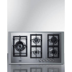 Summit 36" Wide 5-Burner Cooktop In Stainless Steel - GCJ536SS - The Home Selection