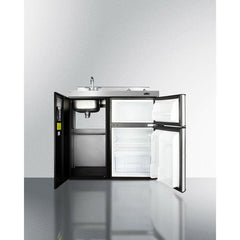 Summit 36" Wide All-In-One Kitchenette, 3.2 Cubic Feet cu. ft. with Mini Fridge - CK36EL - The Home Selection
