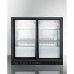 Summit 36" Wide Beverage Center with Back Bar Design, Sliding Glass Doors, Factory-Installed Lock, Internal Fan, Automatic Defrost, Digital Thermostat - SCR700B - The Home Selection