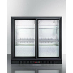 Summit 36" Wide Beverage Center with Back Bar Design, Sliding Glass Doors, Factory-Installed Lock, Internal Fan, Automatic Defrost, Digital Thermostat - SCR700B - The Home Selection