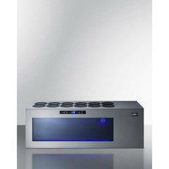 Summit 36" Wine Cooler with 6-12 Bottle Capacity, Digital Control, LED Light, Compressor Cooling, ETL Approved, Digital Thermostat, Automatic Defrost, CFC Free, High/Low Temperature Alarm, Control panel lock, Adjustable LED lighting - STC - The Home Selection