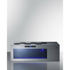 Summit 36" Wine Cooler with 6-12 Bottle Capacity, Digital Control, LED Light, Compressor Cooling, ETL Approved, Digital Thermostat, Automatic Defrost, CFC Free, High/Low Temperature Alarm, Control panel lock, Adjustable LED lighting - STC - The Home Selection