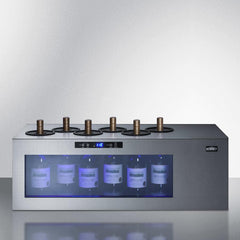 Summit 36" Wine Cooler with 6-12 Bottle Capacity, Digital Control, LED Light, Compressor Cooling, ETL Approved, Digital Thermostat, Automatic Defrost, CFC Free, High/Low Temperature Alarm, Control panel lock, Adjustable LED lighting - STC - The Home Selection