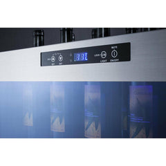 Summit 36" Wine Cooler with 6-12 Bottle Capacity, Digital Control, LED Light, Compressor Cooling, ETL Approved, Digital Thermostat, Automatic Defrost, CFC Free, High/Low Temperature Alarm, Control panel lock, Adjustable LED lighting - STC - The Home Selection