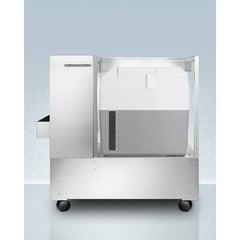 Summit 39" Stainless Steel Cart with Portable Refrigerator/Freezer - SPRF36CART - The Home Selection
