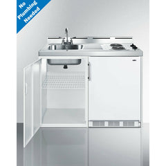 Summit 48" Wide All-In-One Kitchenette, No Plumbing Needed ,5 Cubic Feet cu. ft. Freestanding Mini Fridge - C48ELPUMP - The Home Selection