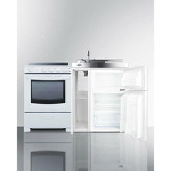 Summit 54" Wide All-in-One Kitchenette with Electric Range - ACK54ELSTW - The Home Selection
