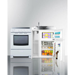 Summit 54" Wide All-in-One Kitchenette with Electric Range - ACK54ELSTW - The Home Selection