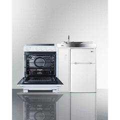 Summit 54" Wide All-in-One Kitchenette with Electric Range - ACK54ELSTW - The Home Selection