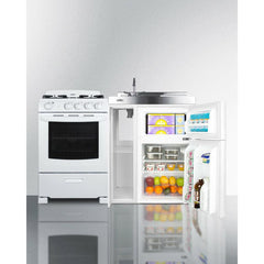 Summit 54" Wide All-in-One Kitchenette with Gas Range - ACK54GASW - The Home Selection