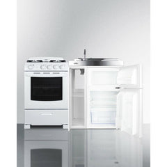 Summit 54" Wide All-in-One Kitchenette with Gas Range - ACK54GASW - The Home Selection