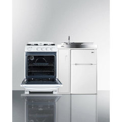 Summit 54" Wide All-in-One Kitchenette with Gas Range - ACK54GASW - The Home Selection