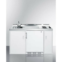 Summit 60" Wide All-In-One Kitchenette, Combo Kitchen with Burners - C60EL - The Home Selection