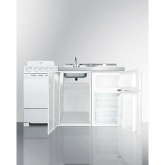 Summit 60" Wide All-in-One Kitchenette with Electric Coil Range - ACK60COILW - The Home Selection