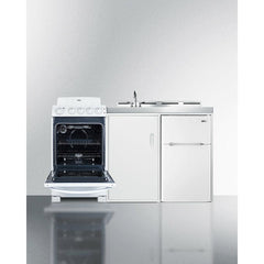 Summit 60" Wide All-in-One Kitchenette with Electric Coil Range - ACK60COILW - The Home Selection