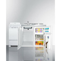 Summit 60" Wide All-in-One Kitchenette with Electric Coil Range - ACK60COILW - The Home Selection