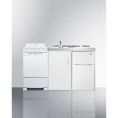 Summit 60" Wide All-in-One Kitchenette with Electric Coil Range - ACK60COILW - The Home Selection