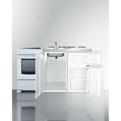 Summit 60" Wide All-in-One Kitchenette with Electric Range - ACK60ELSTW - The Home Selection