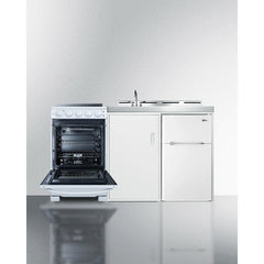 Summit 60" Wide All-in-One Kitchenette with Electric Range - ACK60ELSTW - The Home Selection