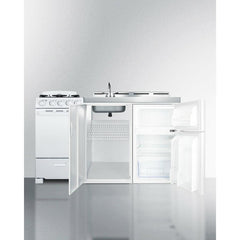 Summit 60" Wide All-in-One Kitchenette with Gas Range - ACK60GASW - The Home Selection