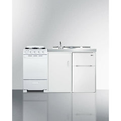 Summit 60" Wide All-in-One Kitchenette with Gas Range - ACK60GASW - The Home Selection