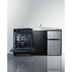 Summit 63" Wide All-in-One Kitchenette with Electric Range - ACK63ELSTB - The Home Selection