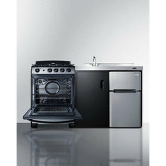 Summit 63" Wide All-in-One Kitchenette with Gas Range - ACK63GASBSS - The Home Selection