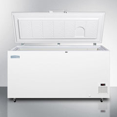 Summit 67" AccuCold Commercial Chest Freezer with 15.5 cu. ft. Capacity, Digital Thermostat, Factory Installed Lock, Casters and Manual Defrost in White - EL51LT - The Home Selection