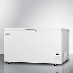 Summit 67" AccuCold Commercial Chest Freezer with 15.5 cu. ft. Capacity, Digital Thermostat, Factory Installed Lock, Casters and Manual Defrost in White - EL51LT - The Home Selection