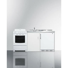 Summit 72" Wide All-in-One Kitchenette with Electric Coil Range - ACK72COILW - The Home Selection